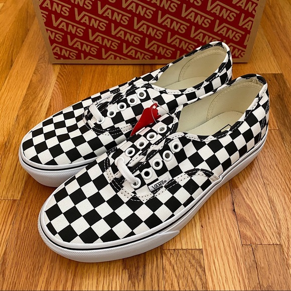 Vans Authentic Checkerboard Platform Women’s Sneakers - Picture 2 of 6